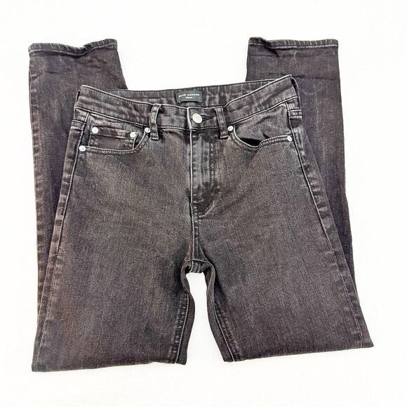 Club Monaco Charcoal Straight Leg Denim Jeans Zip Fly Size 25 - Picture 4 of 9